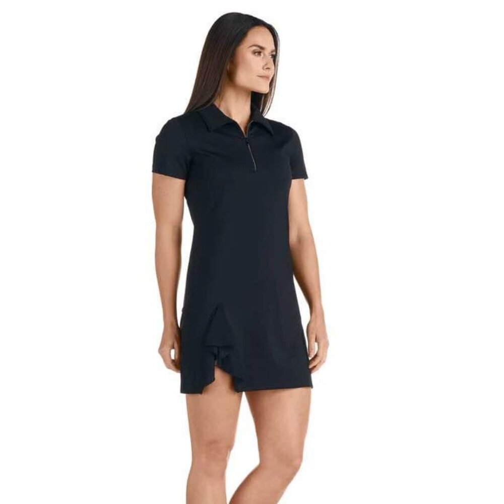 Nike Golf Tour Performance Size 4 Black Dri-Fit Snap Front Dress Pockets